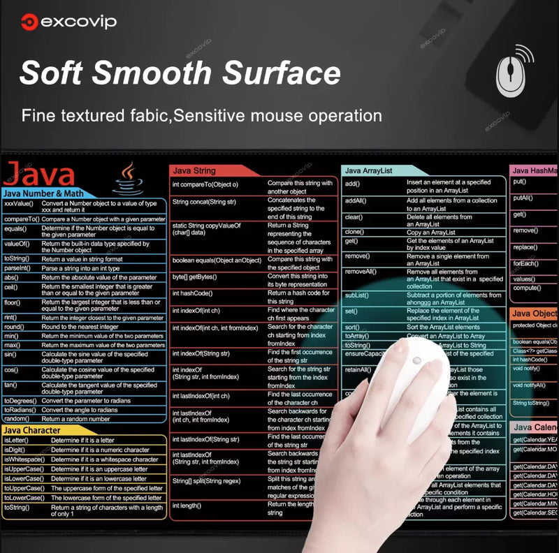 Mouse Pad Atalho para Linguagem de Programação TI - Python e Javascript