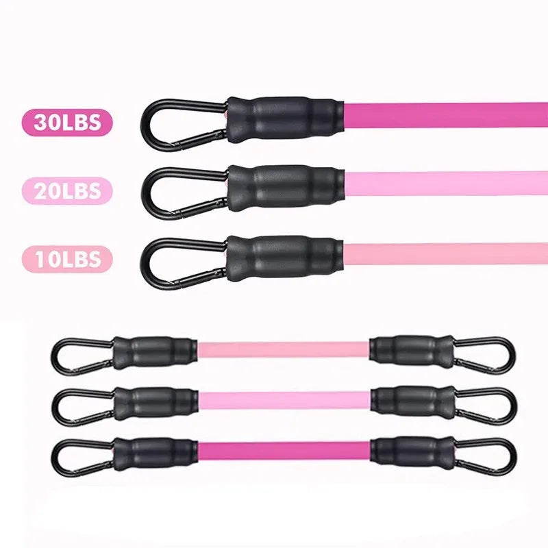 Kit de Tornozeleiras com Faixas Elásticas para Exercícios de Glúteo e Pernas