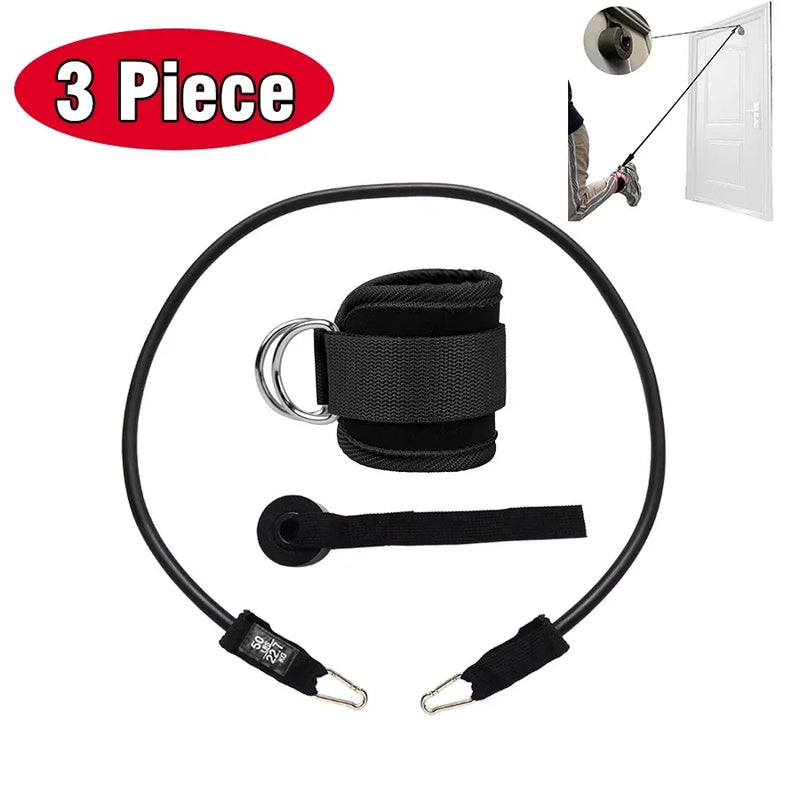 Kit de Tornozeleiras com Faixas Elásticas para Exercícios de Glúteo e Pernas