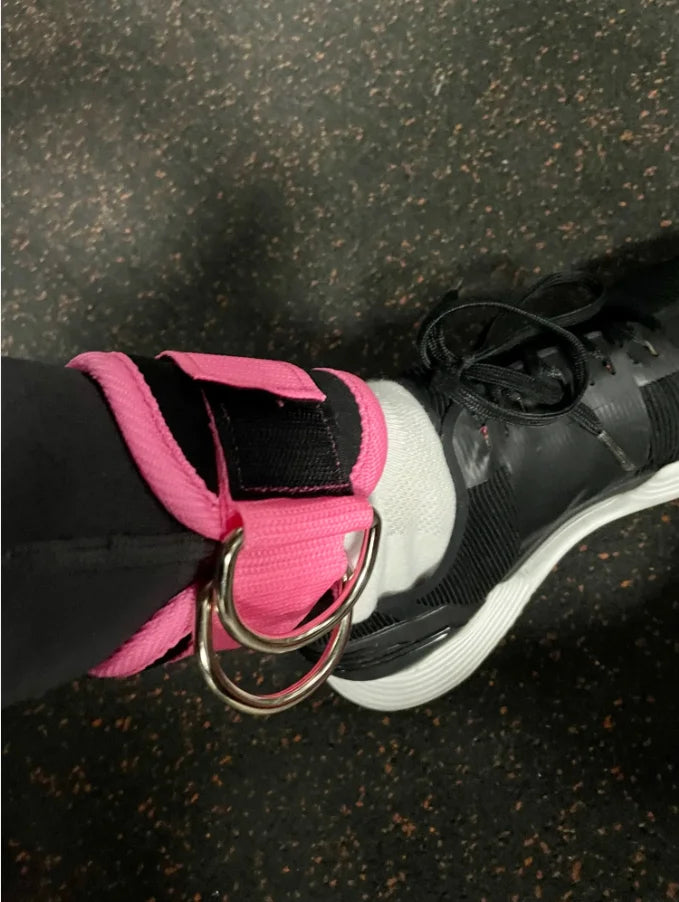 Kit de Tornozeleiras com Faixas Elásticas para Exercícios de Glúteo e Pernas