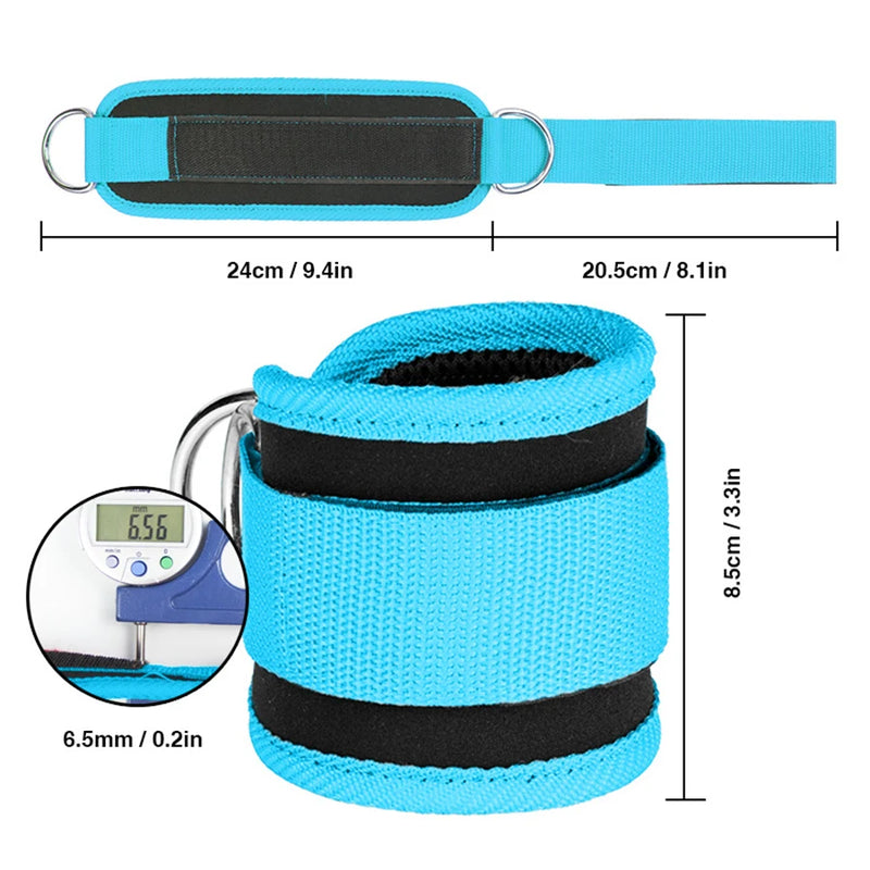 Kit de Tornozeleiras com Faixas Elásticas para Exercícios de Glúteo e Pernas