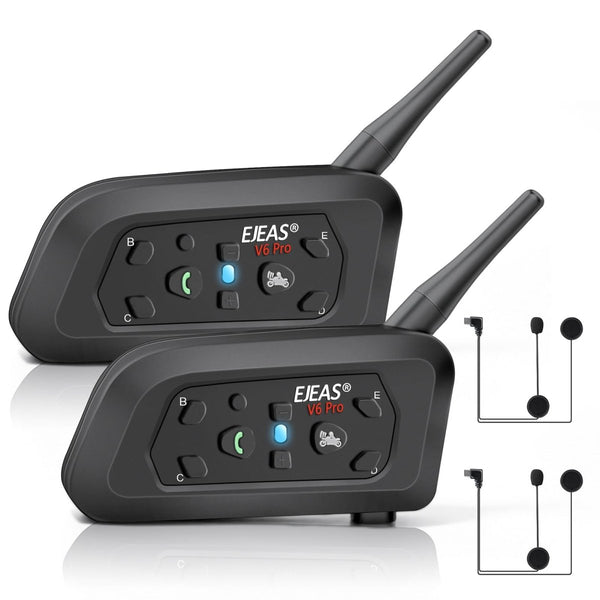 Intercomunicador Bluetooth para Capacete  EJEAS V6Pro - Comunicação e Conectividade na Estrada